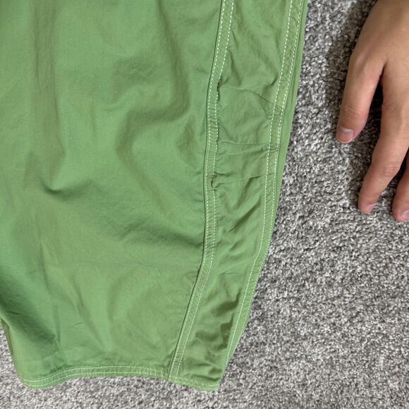 Pilcro Skirt Womens 8 Green Midi Pencil Front Slit Pockets Zip Belt Loops Cotton - Picture 7 of 13